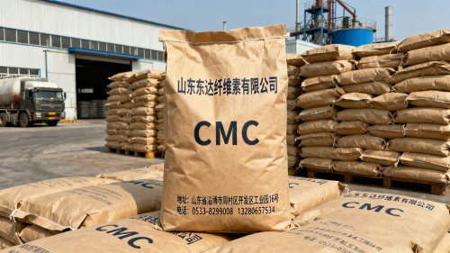 整齐堆放的化学浆糊羧甲基纤维素钠产品包装