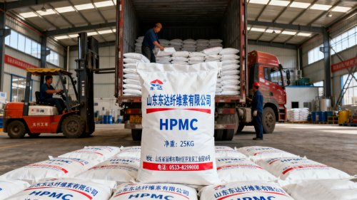 工厂仓储区装车石膏粉增稠剂HPMC成品