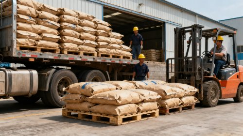 喷浆砂浆专用HPMC产品装车发货现场