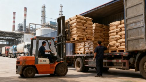 羧甲基纤维素钠规格产品整齐装车过程