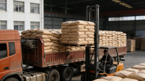 羧甲基纤维素预糊化产品整齐装车出库