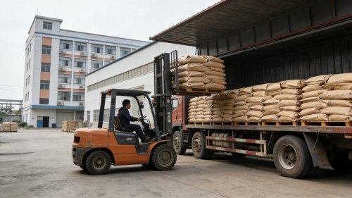 淄博聚隆纤维素有限公司厂区产品装车