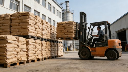 羟丙基甲基纤维素生产厂家厂区内产品装车发货现场