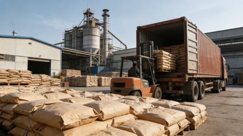 羟丙基甲基纤维素成品包装整齐堆放准备装车发货