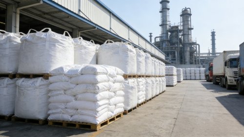 工业淀粉和纤维素产品准备装车运输