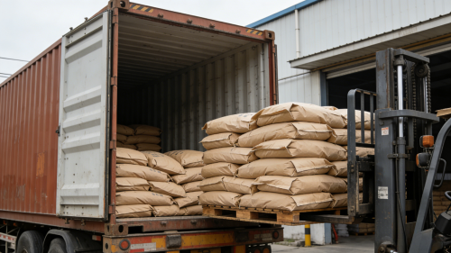 HPMC产品工厂装车发货现场实拍干粉建材添加剂批量出货