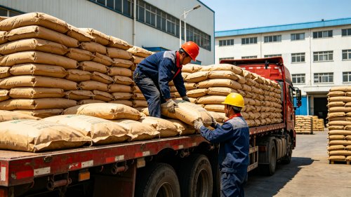 压裂液用高粘度羧甲基纤维素CMC工厂厂区装车1%水溶液粘度1500至3000毫帕秒油田专用
